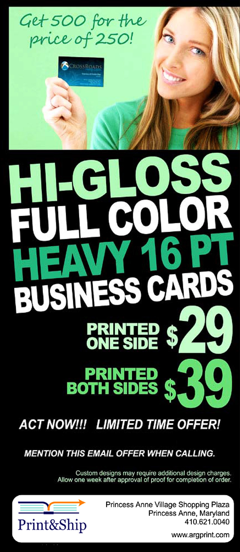 Email Marketing Sample, Print and Ship