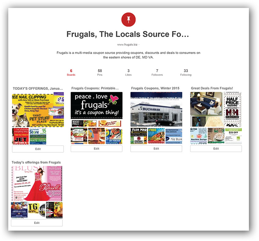 Social Media, Pinterest, Frugals